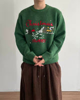 クリスマス エンブロイダリー ニット