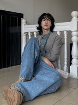 Libern tuck denim pants