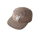 Multi Pattern Leather Strap Pillbox Ball Cap