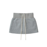 Contrast String Waist Mini Skirt 231809644