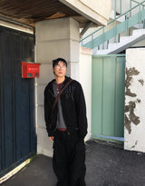 No.1404 CREW hood ZIP-UP (3color)