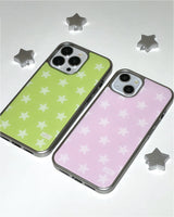 [made] soda jelly star pink phone case (epoxy silver bumper) 