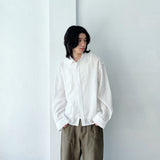 Japanese Clean Fit Refreshing Textured Solid Light Shirt