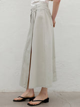 (SK-5015)EIIA UNBALANCED WRAP SKIRT