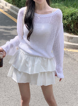 Pure Frill Mini Tiered Skirt Pants (3color)