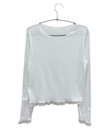 デュニーレースクロップモーダルTシャツ（3c）