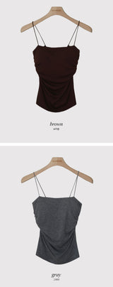 WR Shirring Crop Cap Sleeveless (10color)