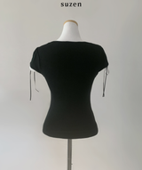 Dotoni Lace Ribbon Top
