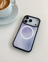 [MADE]ミスティラベンダー ブラック エポキシ MagSafeバンパー iPhoneケース