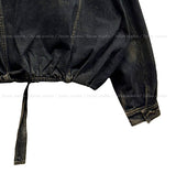 Motion Belted Balloon Denim Jacket