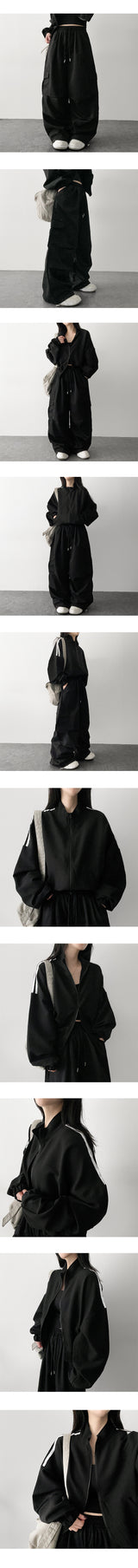 ANNE Wrinkle String Wide Pants