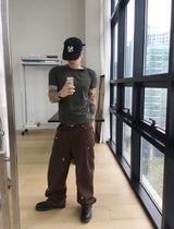 No.1796 スター エンブロ ワイド コットン パンツ