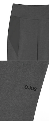 Button Slit Bootcut Pants / Charcoal
