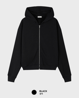 Meier Daily Semi Cropped Twoway Hooded Zip-Up
