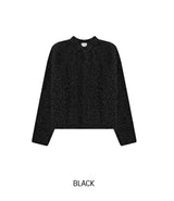 クラッシュヘアラウンドクロップカーディガン