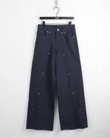 Kirif Slit Rivet Cotton Pants