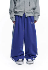 Star Piping Track Balloon Sweat Pants - Blue