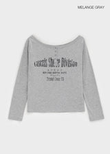 [MADE] ケンデルヘンリーネックオフショルダーロングスリーブTシャツ