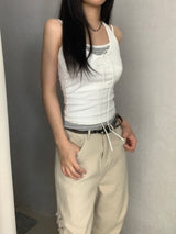 Lottie Striped Layered  Halterneck Sleeveless  ​