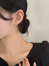 [Silver 925] wave ring earring necklace set