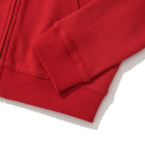 KIRSH プレーンスリムフィットクロップパーカージップアップ [RED]