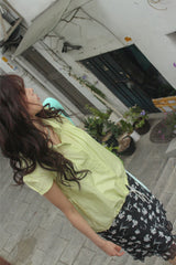 Sheer Floral Midi Skirt (2sizes)
