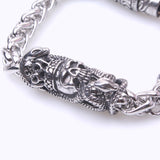 STAINLESS STEEL BRACELET SNAKE SKULL SSBS01