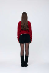 EIRIN WOOL CARDIGAN / RED