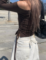 Milt Back Adjust Strap Balloon Wide Pants