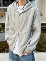 Basic Two-Way Hood Zip-Up (2 Colors)