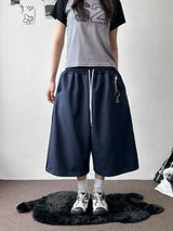 Loin Contrast Keyring Side Pintuck Bermuda Shorts 4 color