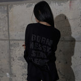 FFレタリングロングスリ－ブ (BLACK) F25ZB022