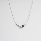 Black Agate with Tube Necklace