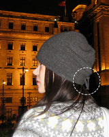 Shirring Ribbon String Knit Beanie (2color)