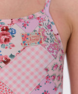 [Bohemian Patchwork_pink] One Piece Swimsuit