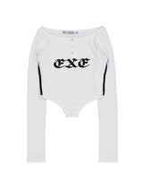 BOATNECK BUTTON TOP WHITE