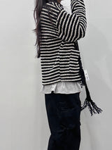 STRIPE TWEED CARDIGAN