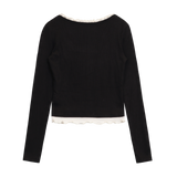 バレエレースニットトップス (3 COLORS)