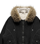 [Lining Fur] トリシャーラクーンファーカットパディングジャンパー