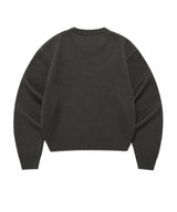 W DUST CLASSIC ROSE KNIT SWEATER CHARCOAL(CV2EFFK605A)