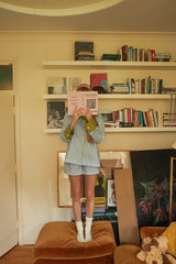 Sky Green Stripe Shorts