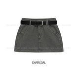 リズルベーシックコットンキュロットミニスカートベルトセット