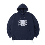 HUKEロゴNAVYフードT