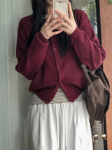 MT Round Loose Knit Cardigan (7color)
