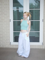 halter crop knit(3 color)