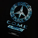 [UNISEX] WORLD PEACE オーバーサイズローエッジスリーブレスTシャツ（ブラック）