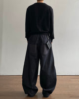 Tartan Curved Denim Pants