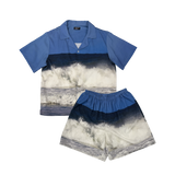 nature blue wave pajama set