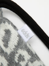 【MADE】boheme leopard knit string bag [gray]