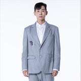 Suffering-Character purple Blazer